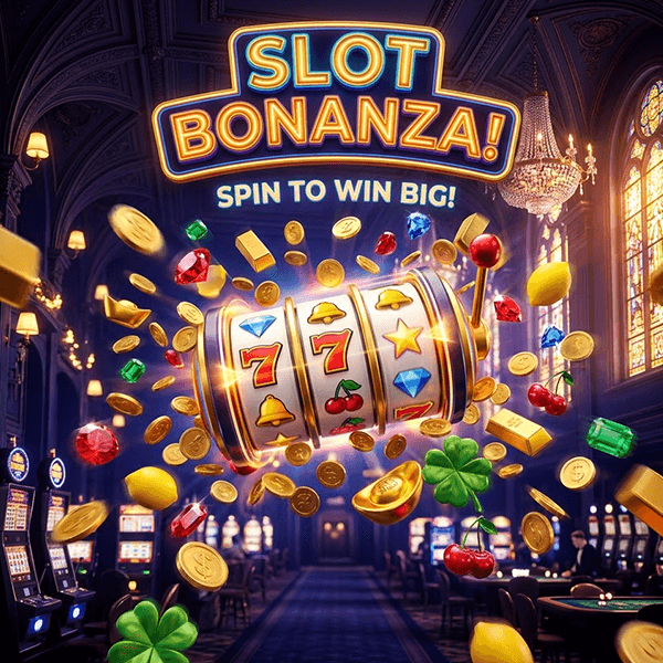 Luxurious neon digital casino interface